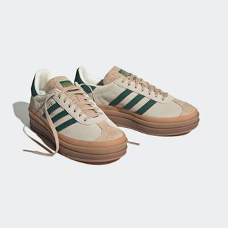 adidas Sneaker ADIDAS ORIGINALS GAZELLE BOLD, Damen, Gr. 38,5, beige (cwei&szlig;, cgr&uuml;n, magbei), Leder, Schuhe Sneaker