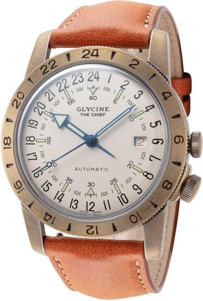 Glycine Airman Vintage The Chief Purist Automatic Silver Dial Mens Watch GL0415