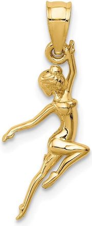Diamond2Deal 14k Yellow Gold Dancer Pendant