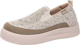 Generic Womens Casual Everyday Shoes. Womens Shoes With Non Soft Lightweight Soles. Womens Casual Sandals (Beige, 4.5)