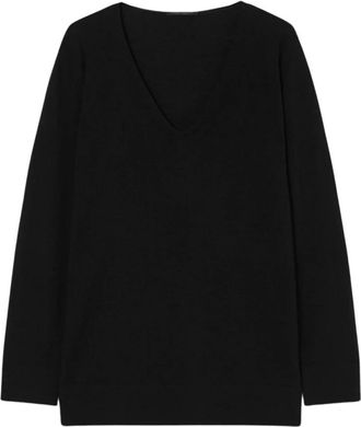 Marina Rinaldi Truien & Vesten, Dames, Zwart, M, Wol, Luxe Merinowol Gebreide Kleding