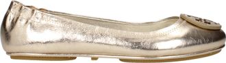 Tory Burch Tory Burch Damens Goldene Ballerinas aus Leder