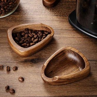 OEM 2 Tazas Dosificadoras De Granos De Caf&eacute;, Cuencos De Madera Para Dosificar Granos De Caf&eacute;, Caf&eacute; Molido O T&eacute;, Bandejas Para Pesar Granos De Caf&eacute;