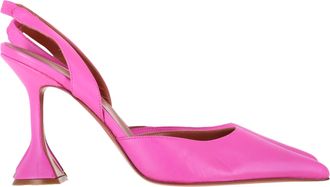 Amina Rubinacci Amina Muaddi Holli Sling Heels in roze leer