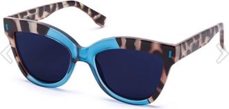 TIWI Womens Maui Cat Eye Sunglasses In Tortoise/blue