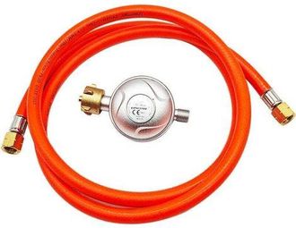 OEM Manguera De Gas De 150 Cm + Kit Reductor De Presi&oacute;n (m&aacute;x. 30 Mbar) Para Glp, Propano, Butano, Regulador De Gas, Conexiones De Rosca Izquierda