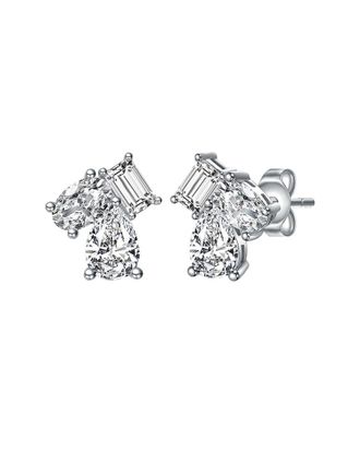 Genevive Silver Cz Studs