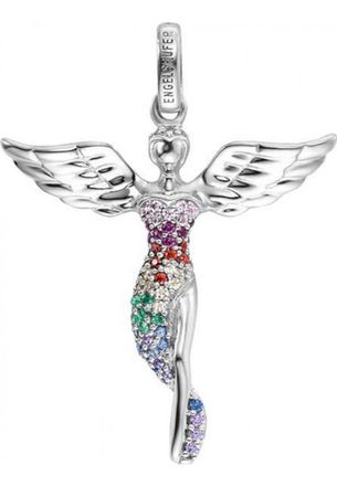 Engelsrufer Womens ERP-ANGEL-S-ZIM Ladies Angel Charm - Multicolour Sterling Silver - One Size