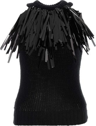 Jil Sander Black Stretch Cotton Top