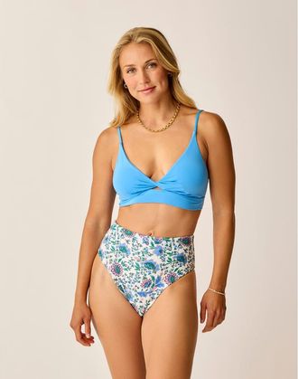 Carve Designs Lani Pocket Compression Bottom in Cloud Multifloral at Nordstrom, Size Xx-Small