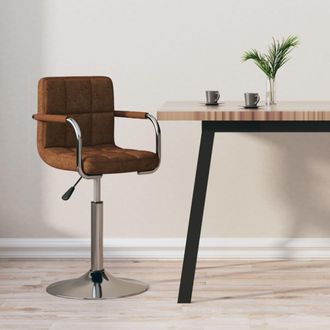 vidaXL Taburete De Cocina De Tela Marr&oacute;n Vidaxl