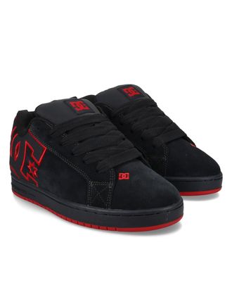 DC Sneaker DC SHOES Court Graffik, Herren, Gr. 16(52), grau (schwarzgrau, rot), 57.05% Leder, 28.2% Synthetikmaterial, 13.87% Polyester, 0.88% Textil, Sc