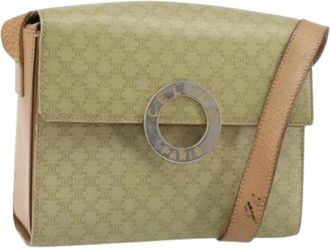 Celine Pre-owned Vintage Macadam Schoudertas - Dames - Vintage Schoudertas - Beige - ONE Size - Leer - Vintage