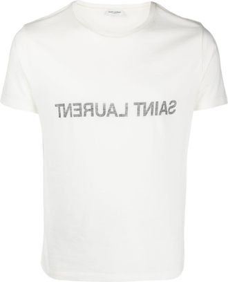 Saint Laurent Reverse cotton T-shirt - men - Cotton - XXXL - Neutrals