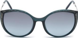 Swarovski Womens SK0168-87B SK0168 55 87B Sunglasses - Blue - One Size