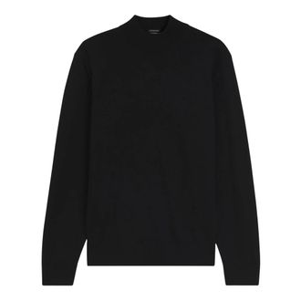 HUGO BOSS Bjarno Trui met opstaande kraag - Heren - Ronde hals truien - Zwart - XL - Wol - Truien & Vesten