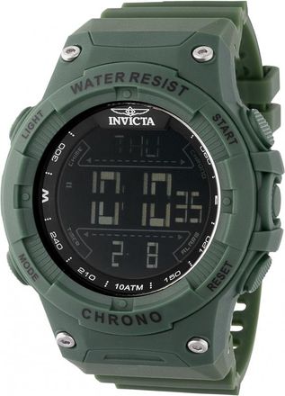 Invicta Racing Alarm Chronograph GMT Quartz Digital Black Dial Mens Watch 47525