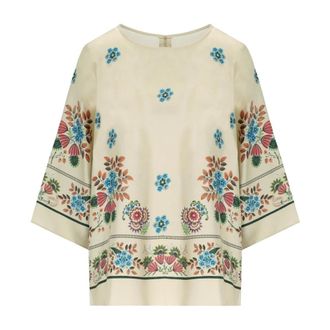 Max Mara Dames, Blouses & Shirts, Beige, Maat: 2XS Zijde