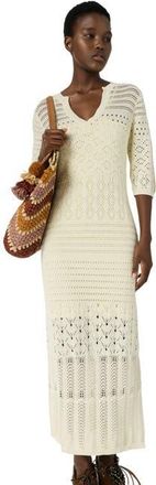 Gerard Darel Riana Crochet Maxi Dress in Ecru at Nordstrom, Size Small