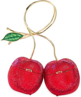Judith Leiber Cherries Sweetheart Clutch in Champagne Light Siam Multi at Nordstrom