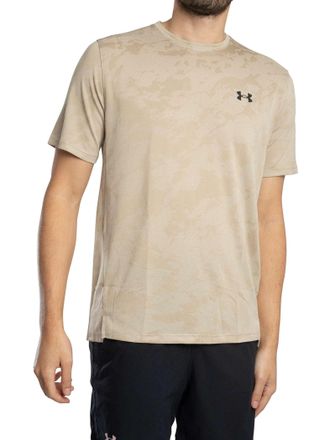 Under Armour Mens Tech Vent Jacquard T-Shirt, City Khaki/Black, XL