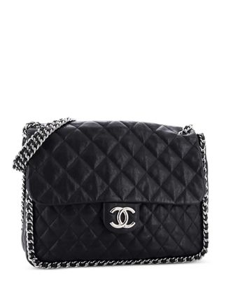 Chanel Chain Around Flap Bag Quilted Leather Maxi shoulder bag - Zwart