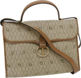 Dior Pre-owned Vintage Handtas - Dames - Vintage Handtas - Beige - ONE Size - Leer - Vintage