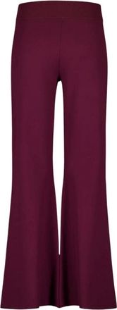 Stella McCartney Bordeaux Knit Flared Broeken - Dames - Wijde Broeken - Rood - XS - Polyester - Broeken