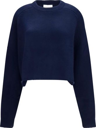 Lisa Yang Womens Sweater Karine Navy Cashmere