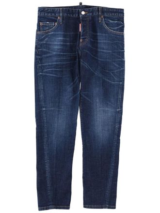 Dsquared2 Dark Indigo Tapered Copper Rivets Jeans