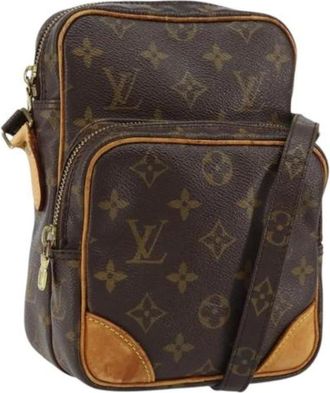 Louis Vuitton Pre-owned Cross Body Bags, female, Brown, Size: ONE SIZE Pre-owned Vintage Canvas Cross Body Bag