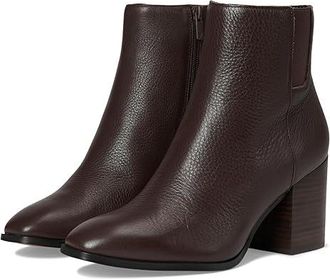 Vionic Vynn Zip Short Boots Womens Boots Chocolate Ganache Leather : 6.5 W