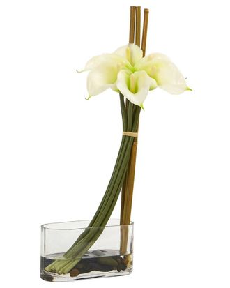 Nearly Natural Calla Lily with Bamboo Artificial Arrangement