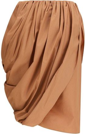 Chlo&eacute; Womens Beige Cotton Midi Skirt