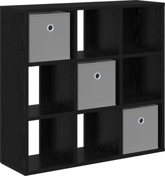 vidaXL Aparador Roble Negro 73,5 X 24 X 69,5 Cm Vidaxl