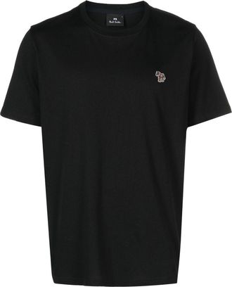 Paul Smith logo-print short-sleeve T-shirt - men - Organic Cotton - XXXL - Black