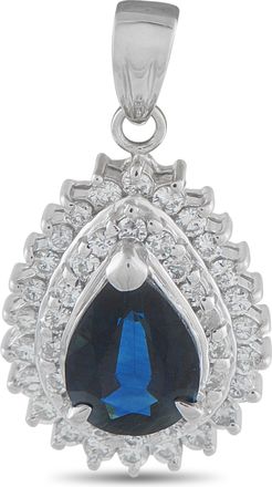 Luxury Bazaar Platinum 0.49ct Diamond and Sapphire Pendant MF18-122325
