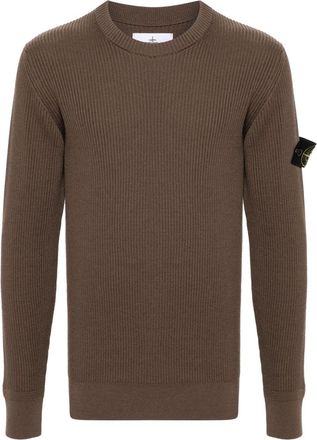 Stone Island Compass-badge sweater - men - RWS Virgin Wool - S - Brown