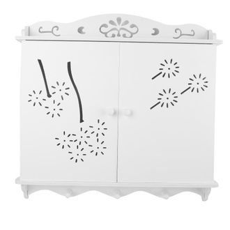 OEM Perchero De Pared Sin Clavos Para Caja El&eacute;ctrica, Marco Decorativo De Pvc Blanco, 47x35x5 Cm, Almacenamiento Pr&aacute;ctico Y Dise&ntilde;o Contempor&aacute;neo