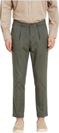 Mason's Pinces Chino Broeken - Heren - Chinos - Groen - L - Katoen - Broeken