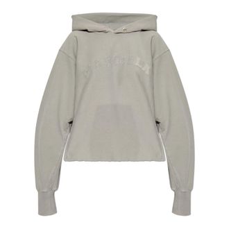 Maison Margiela Hoodies, female, Gray, Size: XS Logo Sweatshirt