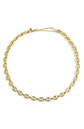 Madewell Puffy Mariner Link Necklace in Warm Gold at Nordstrom