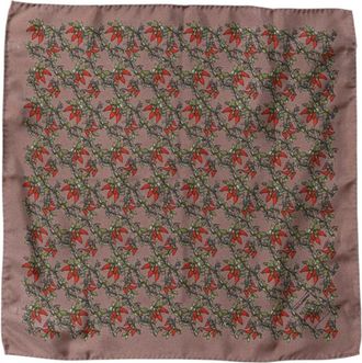 Dolce & Gabbana Luxe Zijden Logo Foulard Sjaal - Heren - Accessoires - Bruin - ONE Size - Accessoires