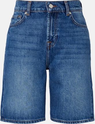 7 For All Mankind Lola distressed denim Bermuda shorts