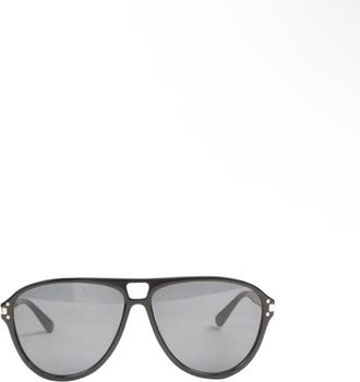 Amiri Aviator Logo Sunglasses- Pearl / Black