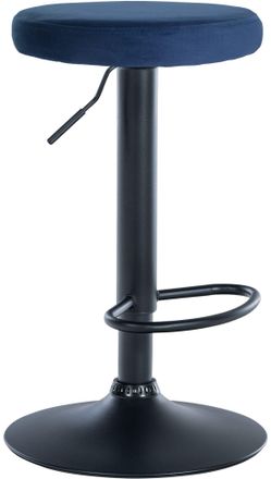 Clp Clp - Taburete De Bar Ponte Tapizado En Terciopelo Azul Negro