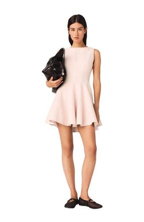 Maje Short flared tweed dress in Pink at Nordstrom, Size 34 Eu