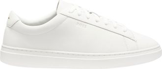 HUGO BOSS Mens KIERAN TENN TRAINER WHITE Cotton - Size UK 11