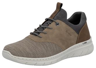 Rieker Slip-On Sneaker RIEKER, Herren, Gr. 40, grau (taupe, kombiniert), Lederimitat, Textil, meliert, Schuhe Slip-On Sneaker, Schlupfschuh, Freizeitschuh, H