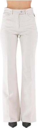 Courrèges Broeken, Dames, Wit, S, Twill 70s Bootcut Broek